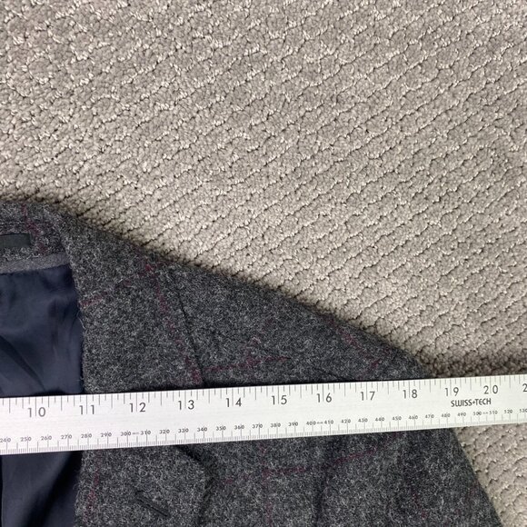 J. CREW Ludlow Moon Tweed Blazer Sport Coat Men's 40R Gray Red Wool Windowpane - Picture 12 of 16